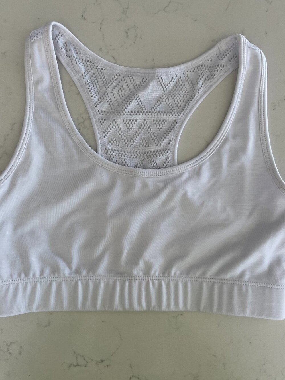 Zyia Active Bomber Racerback Sports Bra White Sz M NWOT